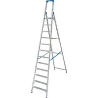 Krause Stehleiter einseitig STABILO silber 12 Stufen, H: 375,0 cm