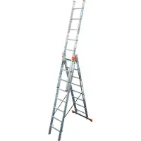 KRAUSE-Werk Aluminium-Vielzweckleiter MONTO Tribilo mit Treppenfunktion 6,05 m