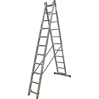 KRAUSE-Werk Corda Aluminium-Mehrzweckleiter mit Dreifachfunktion 2x11 Sprossen