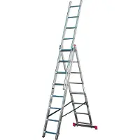 Krause Corda Mehrzweckleiter mit Treppenfunktion 3x8 Sprossen