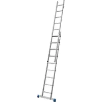 Krause Alu-Schiebeleiter Stabilo, 2teilig, 2 x 9 Sprossen, mit Traverse