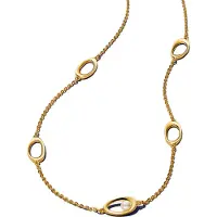 Pandora Essence Gold Plated Organically Shaped Pearl Necklace 363883C01-45