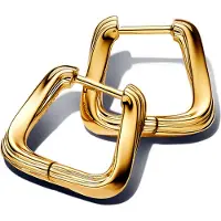 Pandora 263875C00 Damen-Ohrringe Gedrehtes Dreieck Goldfarben