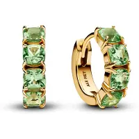 Pandora 263851C01 Damen-Ohrringe Creolen Grün Goldfarben