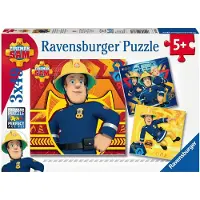 Ravensburger 3 x 49 Teile Kinder Puzzle Feuerwehrmann Sam Bei Gefahr rufen 09386