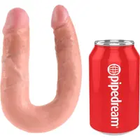 King Cock Doppel-Dildo (Mittel) - Natur