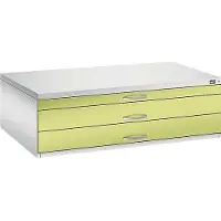 C+P Planschrank aus Stahl, für Formate bis DIN A0, 3 Schubladen