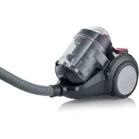 Severin Beutelloser Zyklon-Staubsauger, Bodenstaubsauger für konstante Saugkraft, ohne Beutel, 800W und 9m Aktionsradius, 2,1 L, schwarz-rot, CY 7089