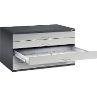 C+P Planschrank aus Stahl, für Formate bis DIN A0, 5 Schubladen