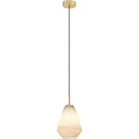 Eglo Hängelampe Caprarola, 1-flammige Pendelleuchte über Esstisch, Esszimmerlampe aus satiniertem Glas und Metall, Hängeleuchte, E27 Fassung, Ø 20 cm