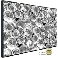 Papermoon Infrarotheizung »EcoHeat - graue Rosen«, Matt-Effekt - bunt