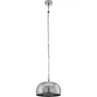 Eglo Pendelleuchte Esstisch Dumphry, Hängelampe in Schlagmetall-Optik für Wohnzimmer und Esszimmer, Esszimmerlampe, Lampe hängend mit E27