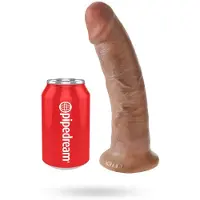 King Cock 9 - realistisch Dildo mit Saugnapf (23cm) - Dunkel Natur
