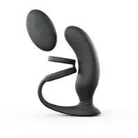 Love to love - Prostatavibrator mit Ring (schwarz)