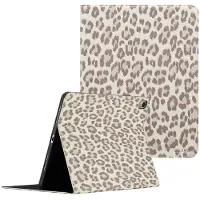 Selencia Sabi Klapphülle mit Leopardenmuster für das Apple iPad Air 11 Zoll (2026) M4 / (2025) M3 / (2024) M2 / Air 5 (2022) / Air 4 (2020) - Soft Ivory