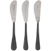 Bloomingville BloomingvilleFabricio Buttermesser, Silber, 3er Set