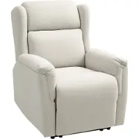 HOMCOM Fernsehsessel mit Liegefunktion Baumwoll-Leinen-Gewebe Beige