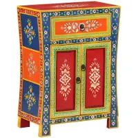 vidaXL Sideboard Handbemalt 54x30x74 cm Massivholz Mango