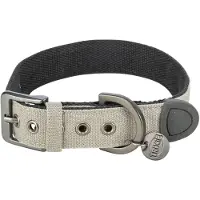 Trixie *CityStyle Collar, x-wide,cotton,XS–S:25–32cm/25mm,lightgrey