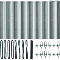 vidaXL Bodenmontierter Sechseckzaun 100 x 1 m PVC-beschichteter Stahl