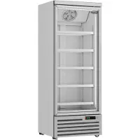 CombiSteel Tiefkühlschrank 600 Liter 1 Glastür 5 Böden fahrbar 750x710x1997mm