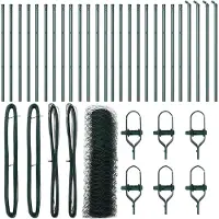 vidaXL Bodenmontierter Sechseckzaun 50 x 0,6 m PVC-beschichteter Stahl
