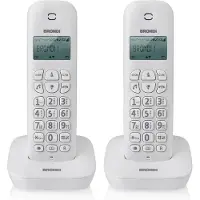Brondi Gala Twin, DECT-Telefon, Kabelloses Mobilteil, 20 Eintragungen, Anrufer-Identifikation, Weiß