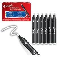 Sharpie - Creative Marker Acrylic Paint Pens - Bullet Tip Water-Based Paint Markers - White - 6 Count (SKU: 2218126)