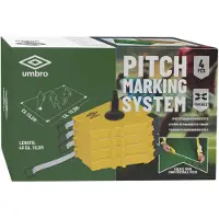 Umbro Spielfeldmarkierungssystem 4 Stück - Fußball, Basketball und Hockey - Linien von Max. 15M - Gelb