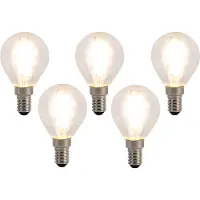 LUEDD 5er-Set E14 LED-Filament-Glühbirnen P45 4W 470 lm 2700K