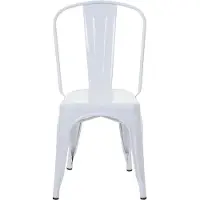 MCW Stuhl MCW-A73, Bistrostuhl Stapelstuhl, Metall Industriedesign stapelbar weiß