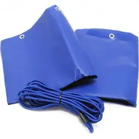 Wiltec Anhänger Flachplane mit Seil 207,5 x114x5 cm Schutzplane Abdeckplane PVC