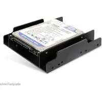 Logilink AD0010, 2x 3,5 Zoll, Frontblende, 2.5 Zoll, Schwarz, Kunststoff, 122 mm