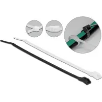 DeLOCK Kabelbinder mit flachem Kopf L 370 x B 4,6 mm 100 Stück