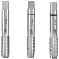 YATO set metrisch Handgewindebohrer 3 Stücke Grösse M8 HSS M2 Gewindeschneider DIN 352 (YT-2935)