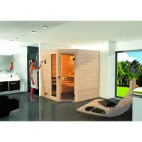 Weka Massivholzsauna 38 mm VALIDA Eck 1 .8 GTF x B x T x H x 189 x 172 x 204