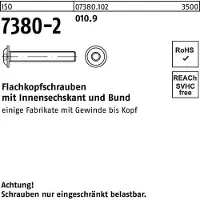 F. REYHER Nchfg. GmbH & Co. KG Flachkopfschraube ISO 7380-2 m.Bund/Innensechskant M 6 x 8 010.9