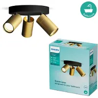 Philips Idris Decken-/Wandspot 3x, Schienenlichtschranke, GU10, 3 Glühbirne(n), LED, 220-240 V, Schwarz