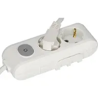 Panasonic 2-fa.Steckdosenleiste 3m weiss m.Schalter