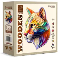 Wooden.City HOLZSTADT-Puzzle – Buntes Cougar