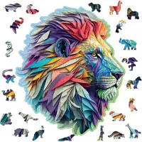 Wooden City Holz Puzzles Modern Lion