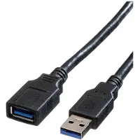 OEM USB 3.2 Gen 1 Verlängerungskabel, Typ A-A, ST/BU, schwarz, 1,8 m