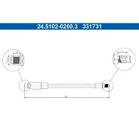 Ate Bremsschlauch 24.5102-0200.3 für Audi 80 B4 Avant