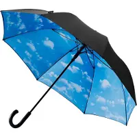 Falcone Wellenschirm automatisch 120 cm schwarz/blau