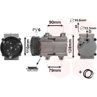 VAN WEZEL Kompressor, Klimaanlage *** IR PLUS *** 1800K284