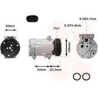 VAN WEZEL Kompressor, Klimaanlage *** IR PLUS *** 4300K369