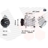 VAN WEZEL Kompressor, Klimaanlage 1701K708