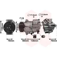 VAN WEZEL Kompressor, Klimaanlage 3700K607