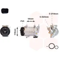 VAN WEZEL Kompressor, Klimaanlage *** IR PLUS *** 4000K418