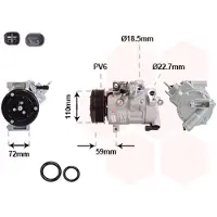 VAN WEZEL Kompressor, Klimaanlage *** IR PLUS *** 1801K730